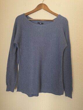 Gap Ribbed Sweater Womens‎ Large Blue Casual Lightweight Loungewear Top